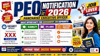 PEO recruitment 2026 | SSB JR Clerk &amp; Assistant  | RI, CGL, CHSL | Odisha govt. job  | sarani sir