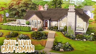 Split-Level Craftsman Family Home for 4 Sims 💚 | The Sims 4 Speed Build