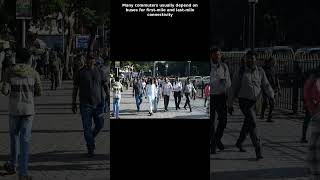 BEST strike forces Mumbai commuters to walk longer distances #shorts #shortvideo