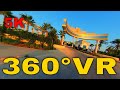 360° VR Thalassa Beach Resort To Limak Deluxe Hotel By Car North Cyprus 5K 3D Virtual Reality HD 4K