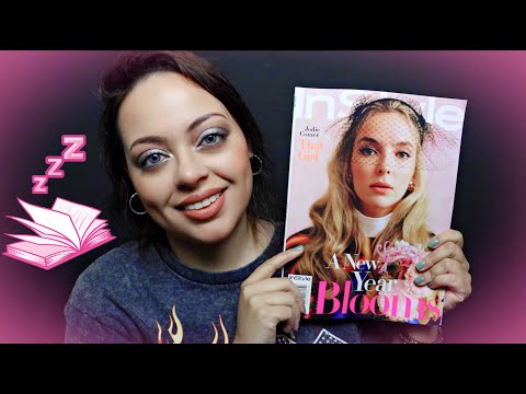 ASMR| Relaxing Magazine Flip Through (Whispering, Page Flipping, Binaural, Lip Smacking, Tracing)