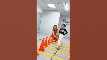 Adorable child model learning catwalk