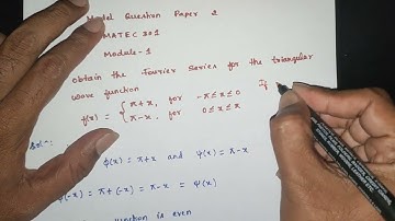 BMATEC301 Module 1 | Model Question Paper 2 ( Q. 2a) | Fourier Series |