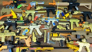 Toy Real Gold Guns, Machine Guns, Kalashnikov AK-47, Gold Tec-9, Dynamite And Grenades
