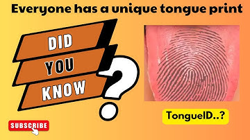 Tongue ID? Just like Thumbprints we have unique Tongueprints too | Did you know | Fun Facts |