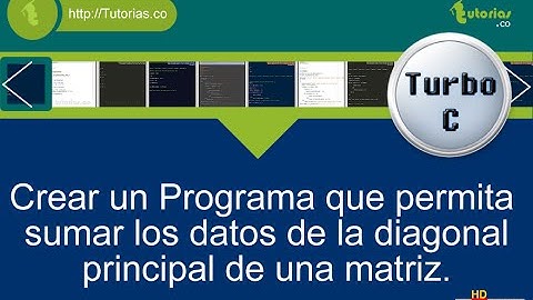 arrays – turbo C (suma datos diagonal principal)