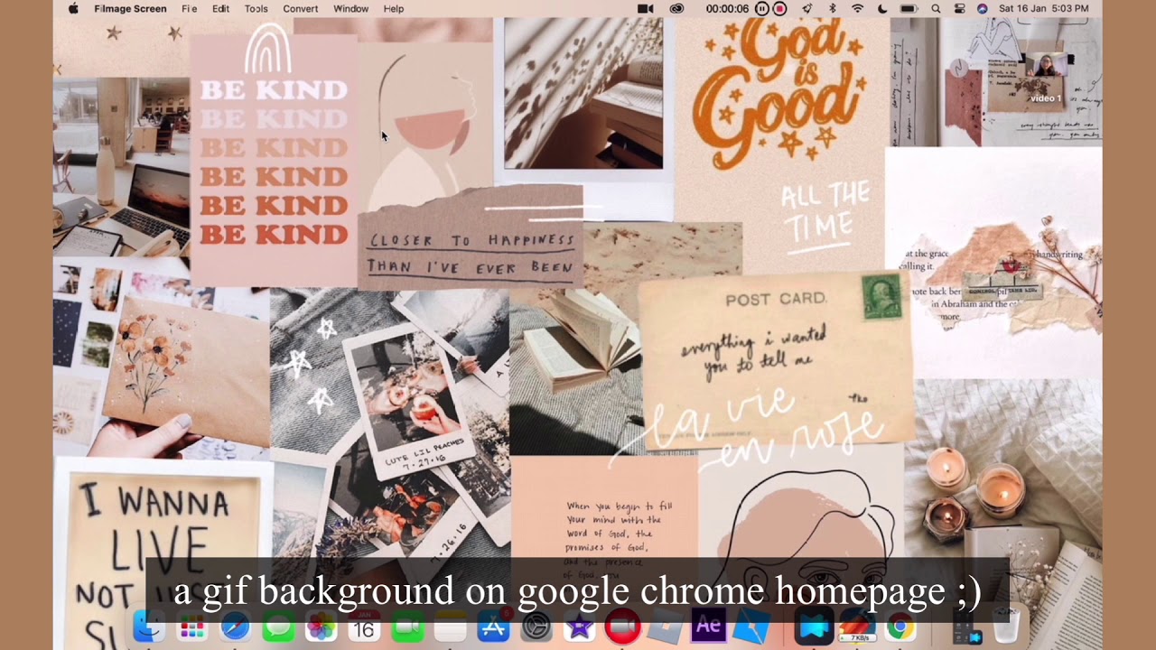 how to put gif background on google homepage || mac