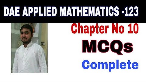 DAE Math 123|| MCQs||1st year || Applied Mathematics 123 ||Chapter no 10