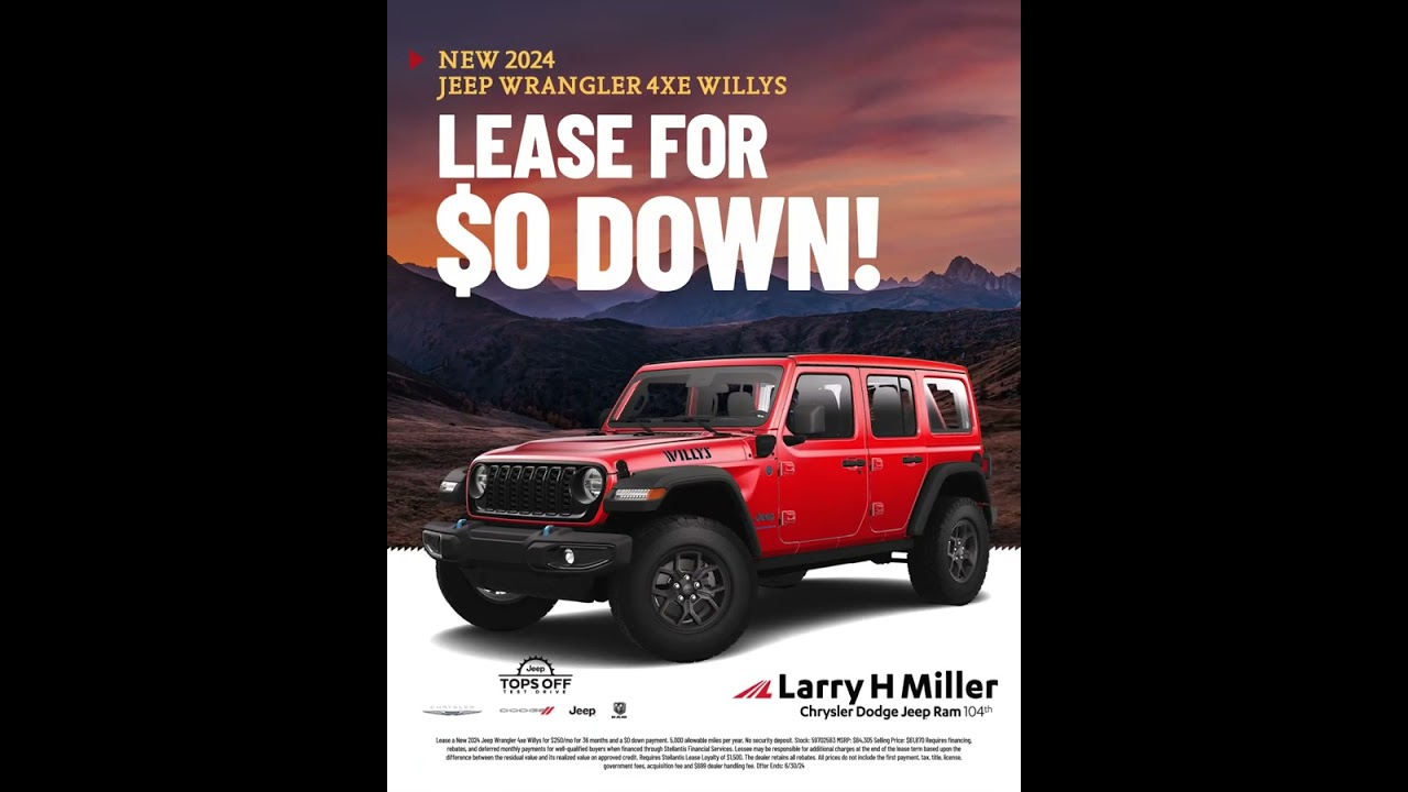 CO’s Best Deal: Lease a Wrangler 4xe for $250/mo + Highest Tax Credit!