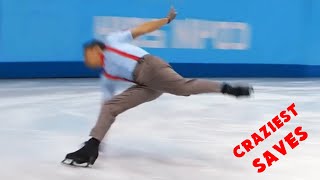 Craziest Saves & Almost Fall Off Moments in Figure Skating #1