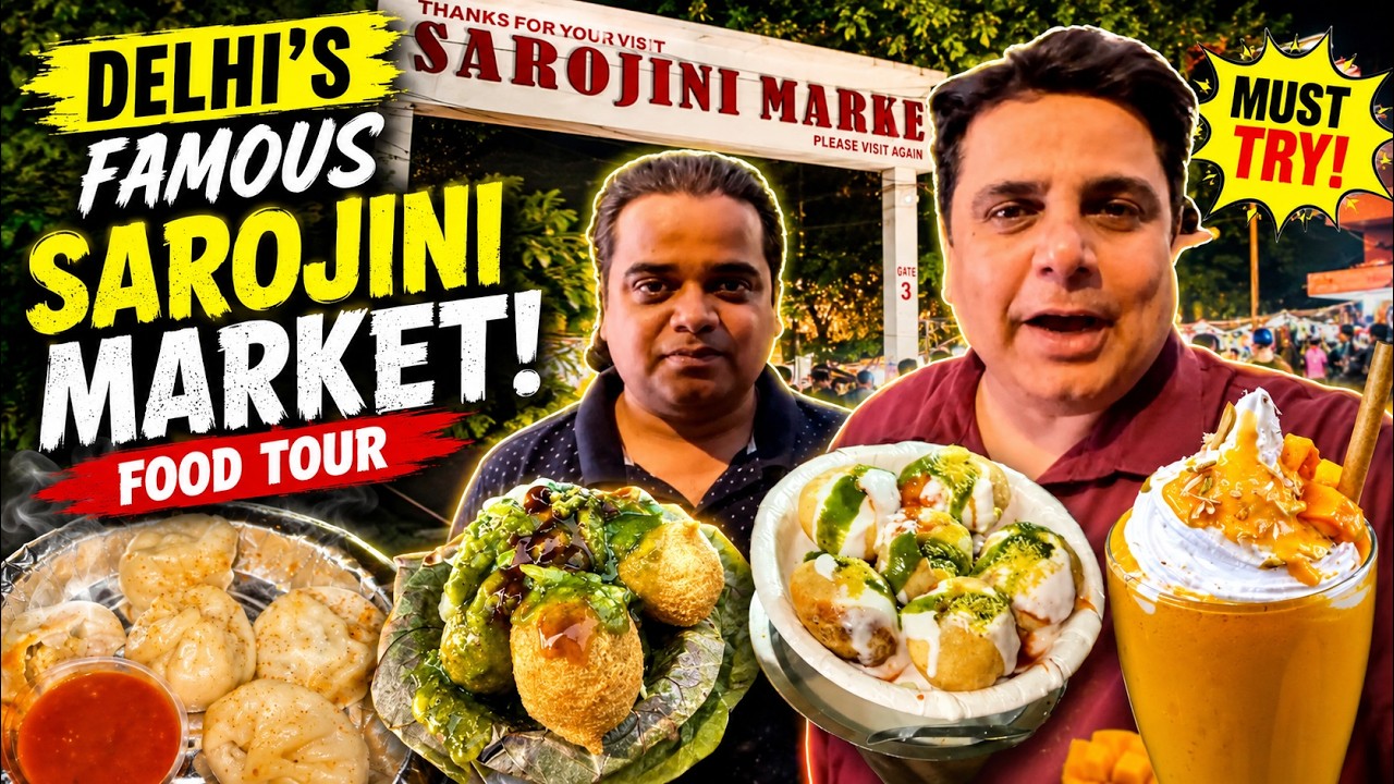 Sarojini Nagar Market Food Tour | Best Momos, Ram Laddu & Dahi Puri in Delhi | ChatoraPoint