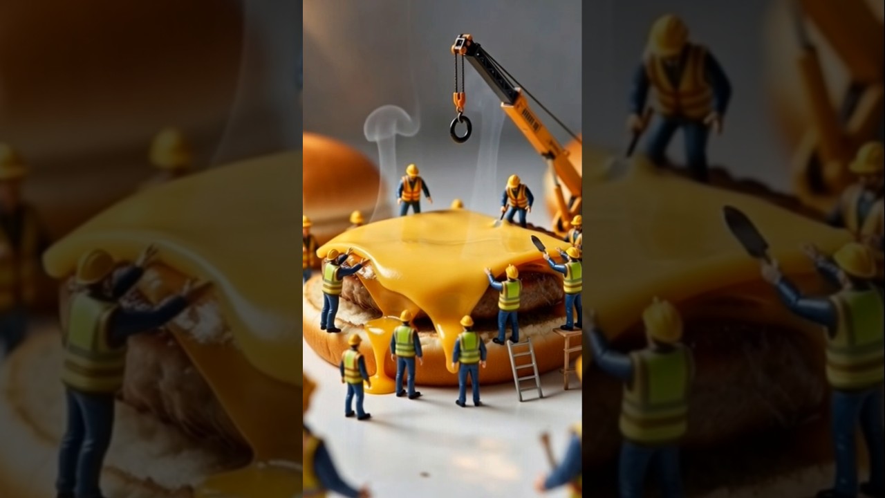 Tiny Workers Build a Giant Burger 😲 | Miniature Food Construction 