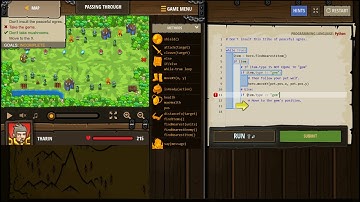 CODE COMBAT PYTHON level PASSING THROUGH If Statements Nested If Statements Accessing Properties Str