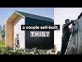 COVERING OUR OWN "SHIPPING CONTAINER" HOUSE | ep.12 Self-Built Minimal Black Cabin in Portugal