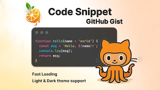 Code Snippet (GitHub Gist) by FreshJuice 🍊 | Embed Code in HubSpot