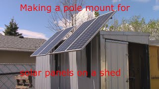 Pole mounts for solar panels