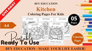 1065 FREE Kitchen Coloring Pages For Kids | Color and Learn | 5 Pages