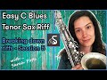 Easy C Blues Lick for Tenor Saxophone   How to play Saxophone Lesson   Beginner Sax Lessons