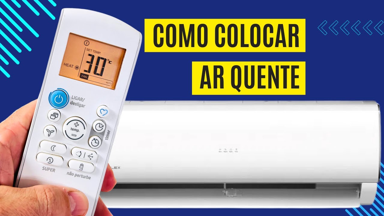 Como colocar o ar quente modo heat no ar condicionado Maxiflex Midea ...