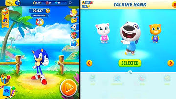 Sonic Dash Vs Talking Tom Gold Run Who is the Best Android iOS Gameplay
