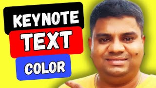 How to change Text Color in Keynote