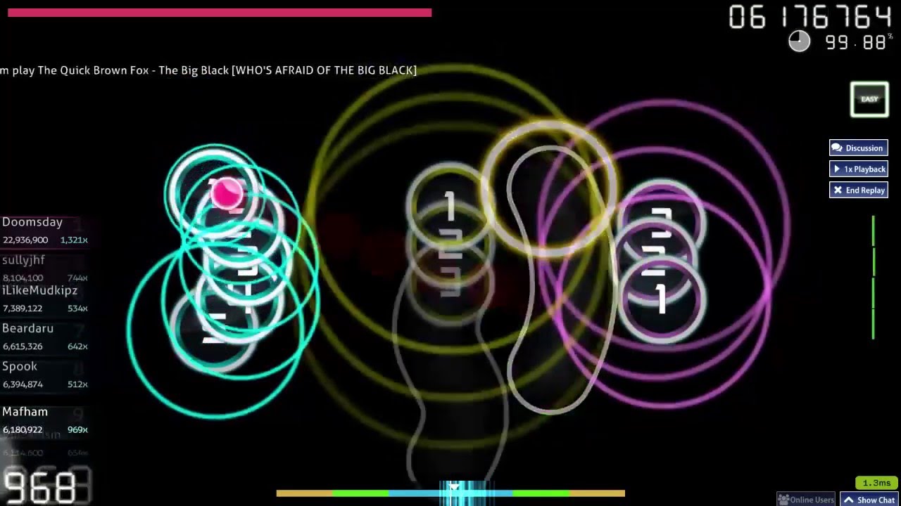 osu! - The Big Black +EZ 1.1k Combo S rank