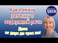 Как помочь ребенку с задержкой речи.  Дети от двух до трех лет. Доктор Краснова