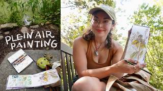 A Spontaneous Plein Air Painting Day 🌿🎨 | Sketchbook Reveal + Garden Inspiration
