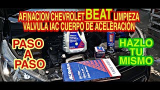 AFINACION  CHEVROLET BEAT SPARK LIMPIEZA VALVULA IAC Y CUERPO ACELERACION PASO A PASO HAZLO TU MISMO