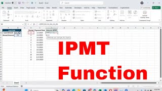 How to Use the IPMT Function in Excel to Calculate the Interest Portion of a Loan Payment! #finance