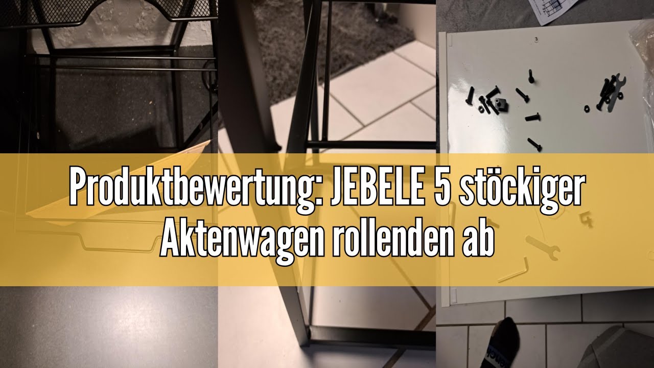 5-stöckiger Roll-Aktenwagen Mit Schubladen - Mobiler Aktenschrank Organizer