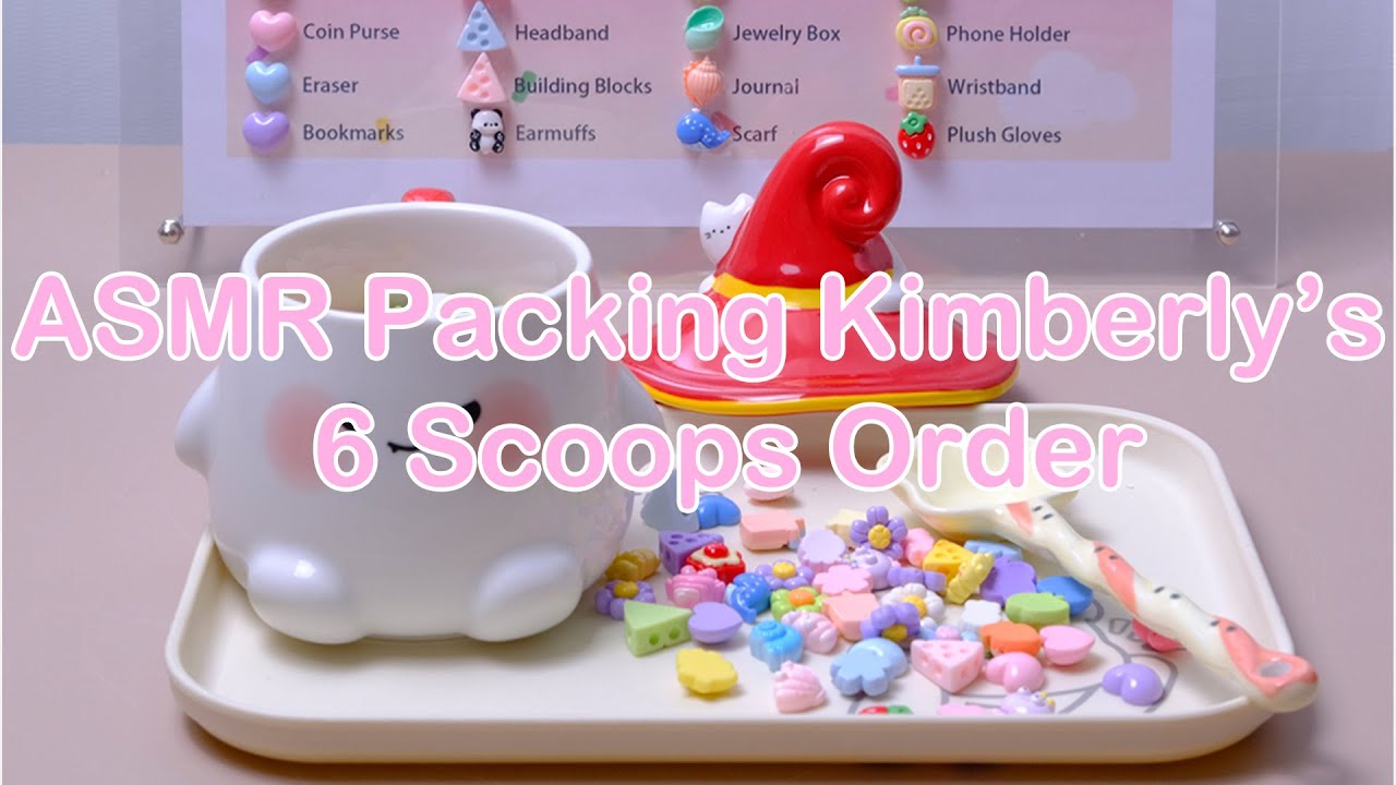 【Litebord Lucky Scoops】ASMR Packing Kimberly's 6 Scoops All Sanrio Order