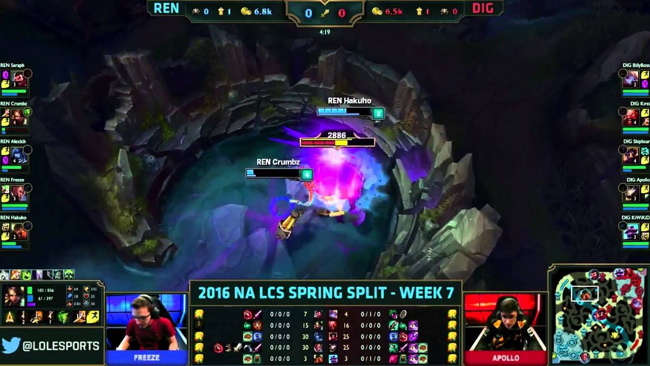 LCS at its finest - REN vs. DIG - NA LCS Spring Split 2016 - W7D2