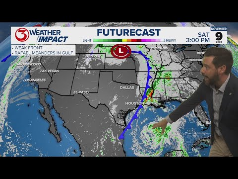 Weak cold front brings a small drop in temperature & humidity to the ...
