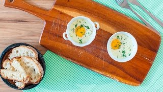Brunch Recipe - Baked Eggs with Smoked Salmon