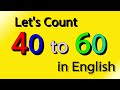 [숫자영어읽기] 40부터60까지 | 영어초보 | count 40 to 60 English