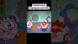 ТИПИЧНАЯ СТАРШАЯ СЕСТРА: #смешарики #юмор #тикток #мемы #жиза #муд #мультик #shorts #art #а4 #anime