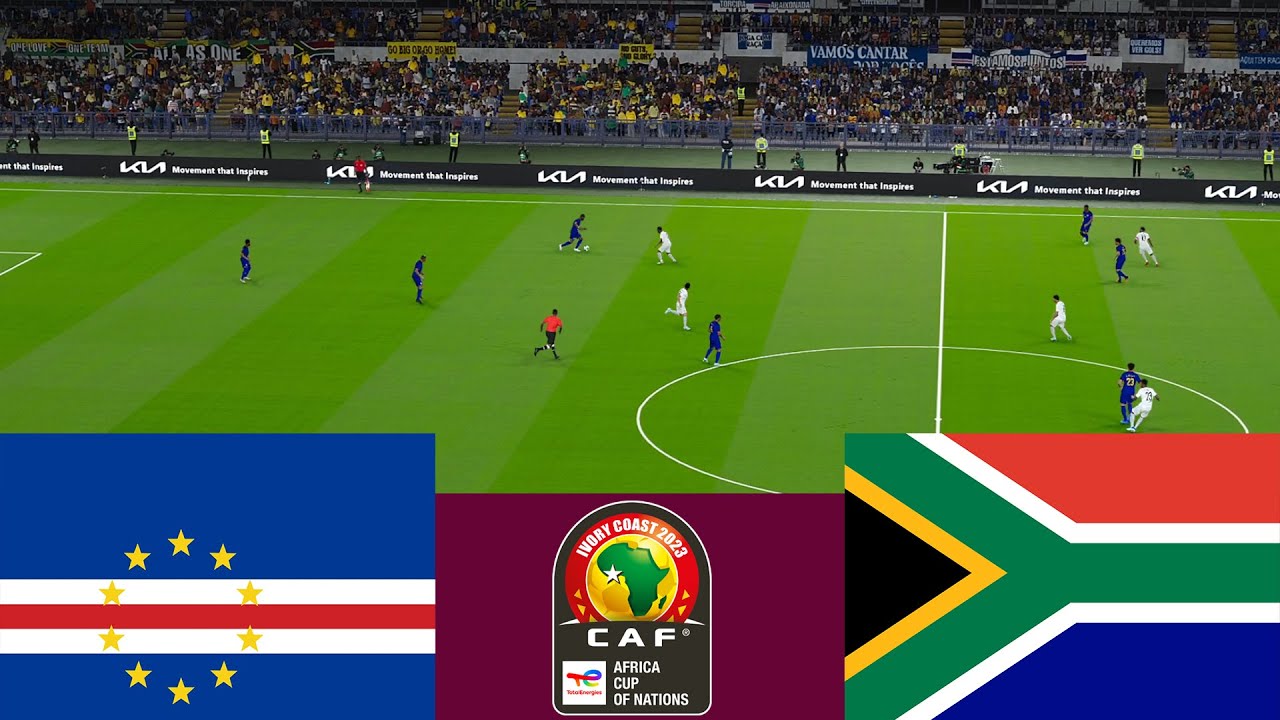 Cape Verde vs South Africa. 2024 CAF Africa Cup Penalty shoot-out - Video game simulation PES 2021