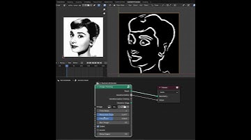 Blender Geometry Nodes Image Thinning #shorts #b3d #blender #geometrynodes