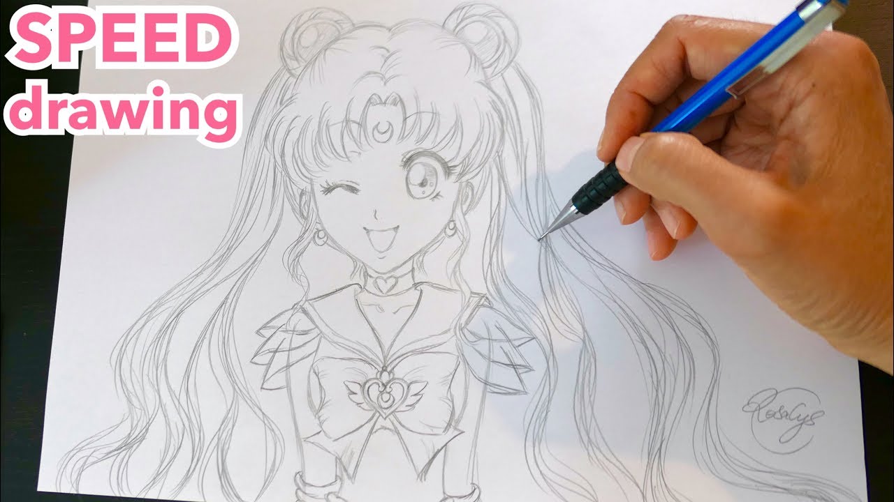 Speed Drawing 1 Sailormoon Fan Art Manga