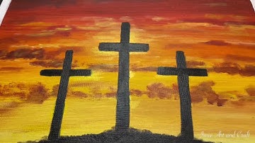 Time-Lapse Holy Week Special Painting | The Cross Acrylic Painting