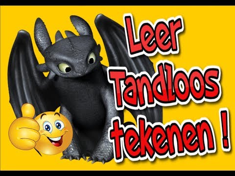 Hoe teken je Tandloos Hoe tem je een draak? Kinderen leren tekenen