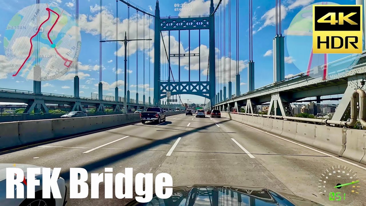 New York City Driving-RFK Triborough Bridge-FDR Drive-Astoria