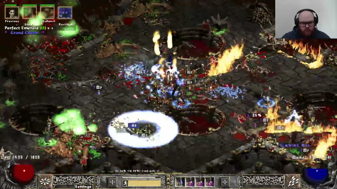 Project Diablo 2 PD2 Season 2 - Necro & Sin Destroy 398 Density T3 River of Blood Map in 5min day66