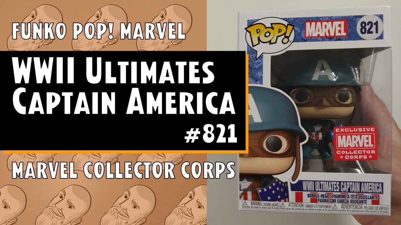 Funko Pop WWII Ultimates Captain America - 821 - Marvel Collector Corps //  Just One Pop Showcase
