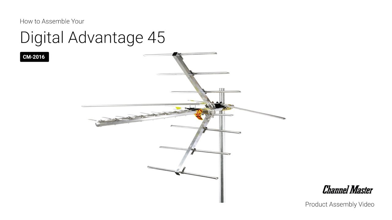 Cómo ensamblar la antena de TV para exteriores Digital Advantage 45 [CM-2016]