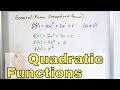 12 - Writing Quadratic Functions in Vertex Form - Part 1 (Graphing Parabolas)