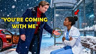 “You’re Coming With Me”, A Billionaire Found a Nurse Freezing at a Bus Stop and Changed Her Life