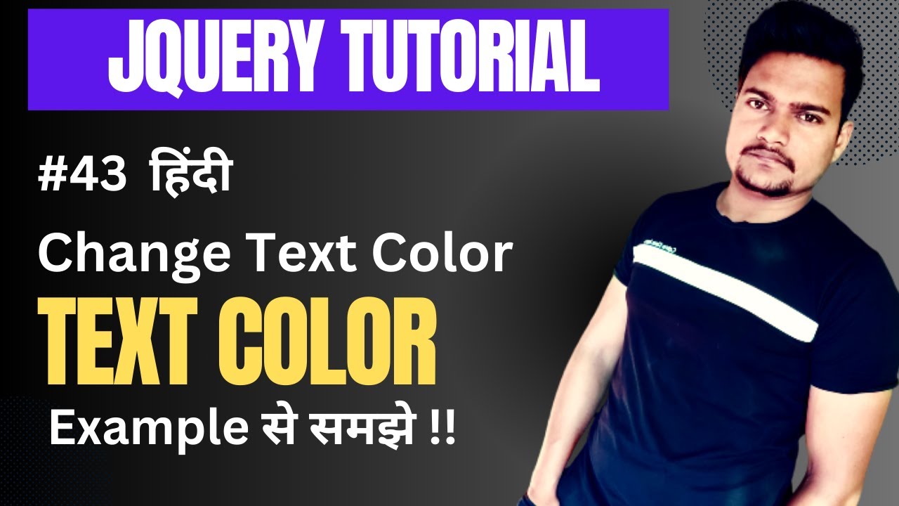 Change text color using jQuery YouTube