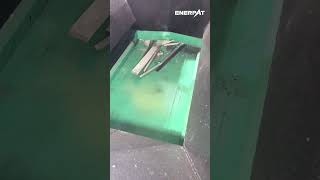 Watch our Enerpat TH Series triple compression scrap metal baler processing mixed scrap metal